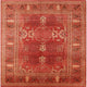 Ahgly Company Indoor Square Mid-Century Modern Area Rugs, 4' Square