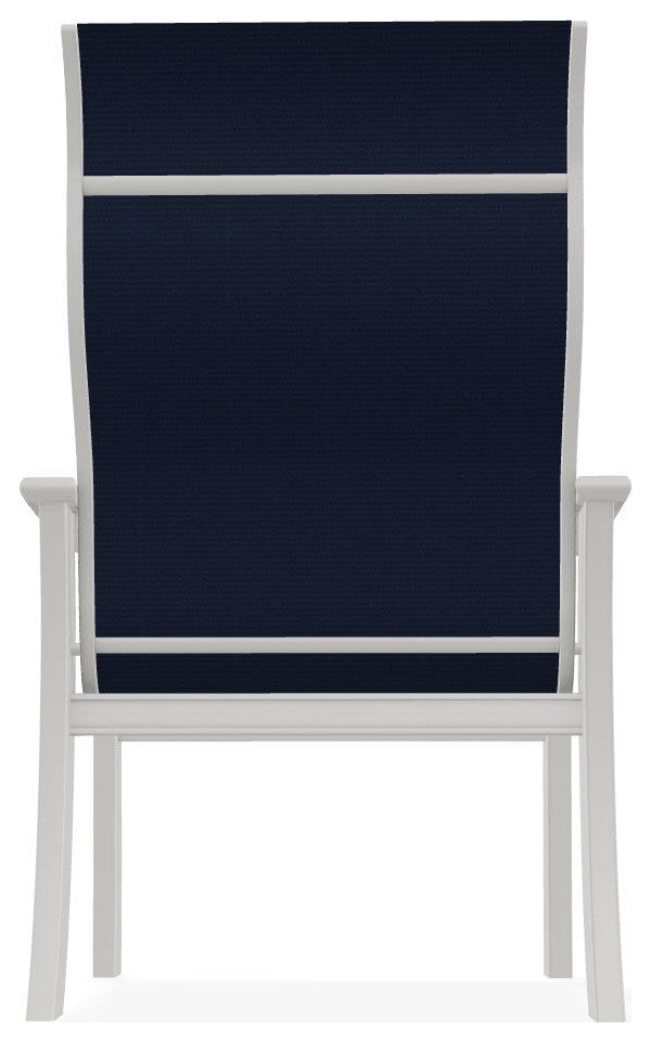 St. Catherine Sling Outdoor Armchair, Navy/Snow