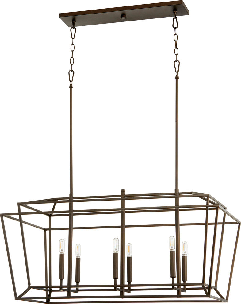 Monument 6-Light Linear Entry, Oiled Bronze