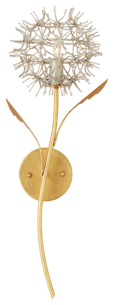 Dandelion Silver and Gold Wall Sconce