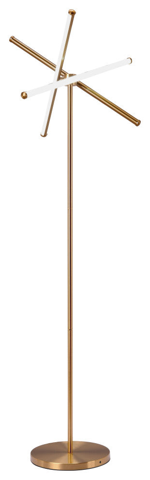 Garza Floor Lamp Brass