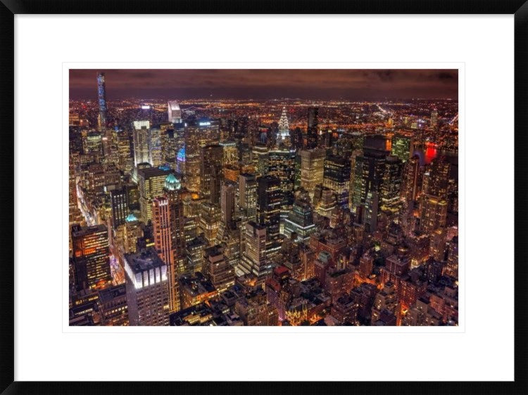 "Night Life" Framed Digital Print by Milton Mpounas, 30x22"