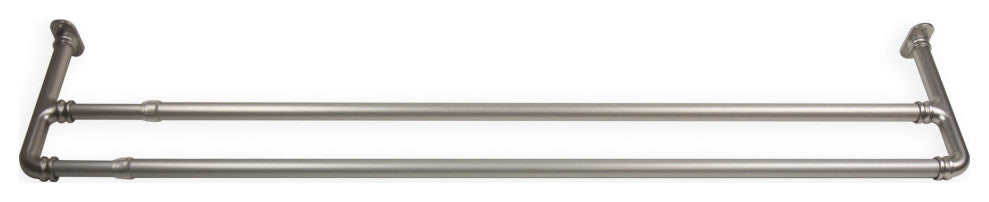 5/8" Double Blackout Curtain Rod 28-48", Satin Nickel