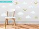 Modern Cloud Wall Decal With Bird
