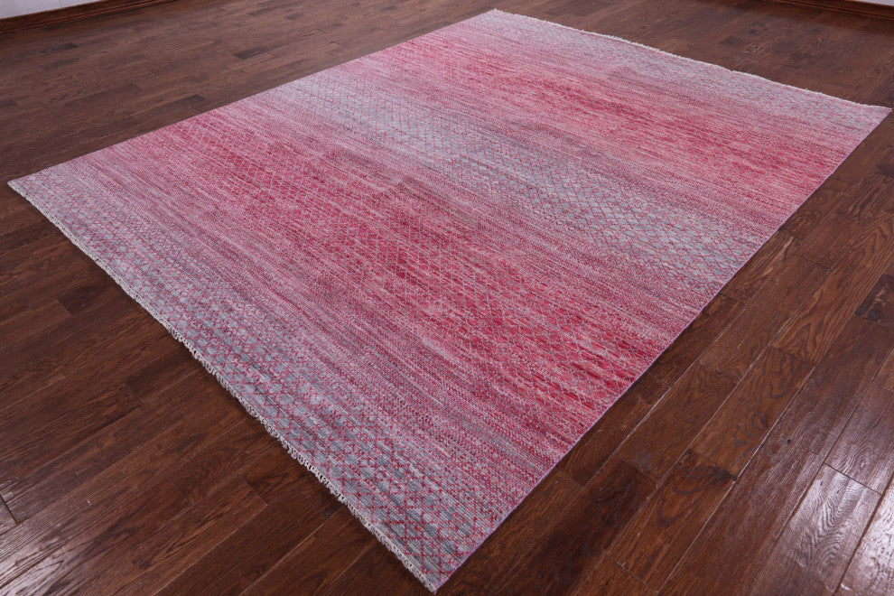 8' 1" X 10' 3" Savannah Grass Handmade Wool Rug - Q13235