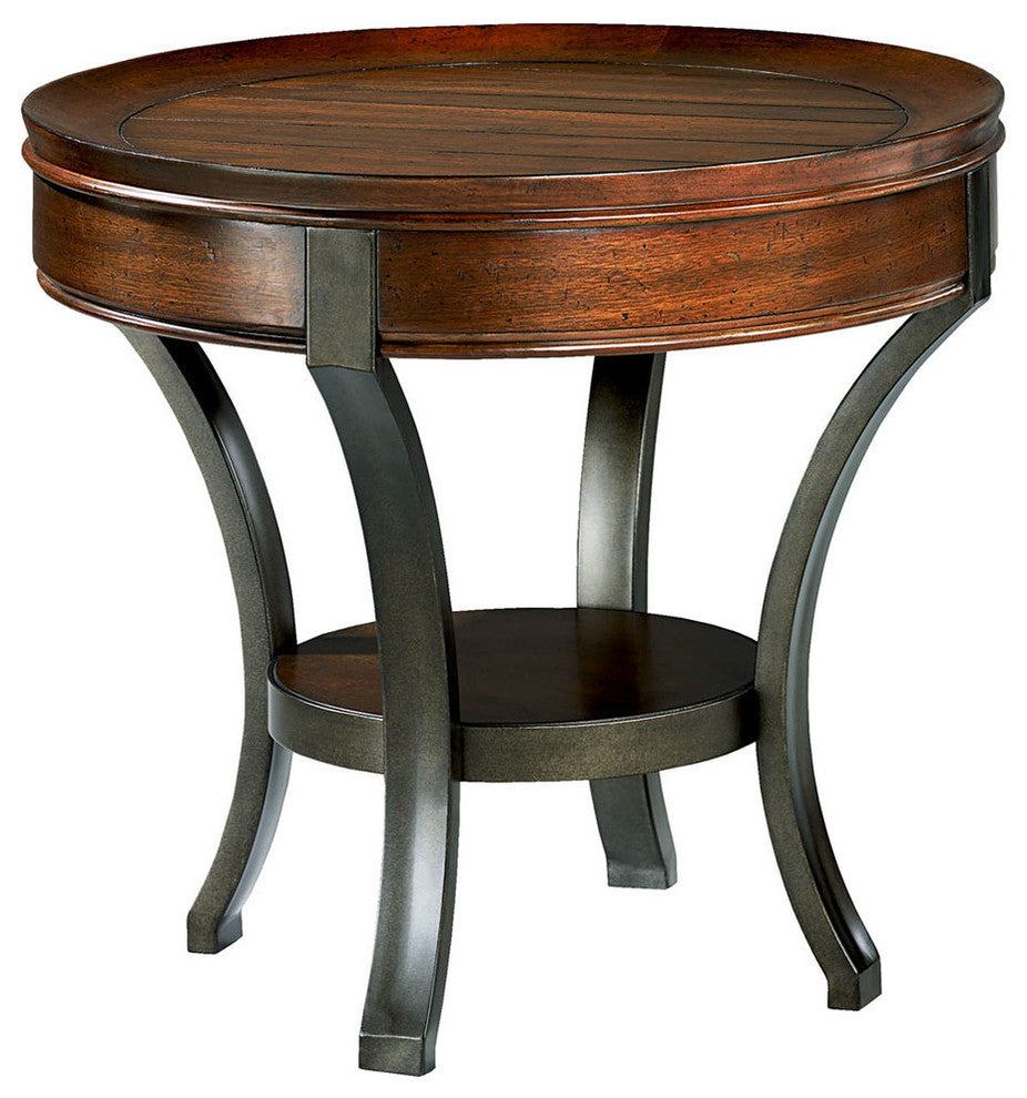 Hammary Sunset Valley Round End Table, Brown 197-917