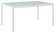 Raleigh 59" Outdoor Patio Aluminum Dining Table - White