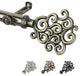 Fabritio 13/16 inch dia. Curtain Rod, Antique Brass, 48"-84"