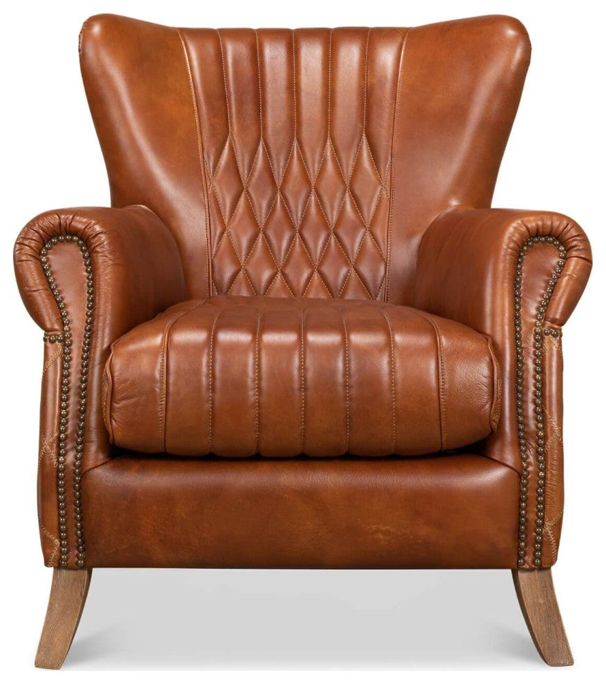 Classic Quilted Leather Armchair