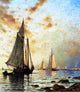Arthur Quartley A Sunset- Isle of Shoals, Gallery Wrapped Canvas, 20"x25"