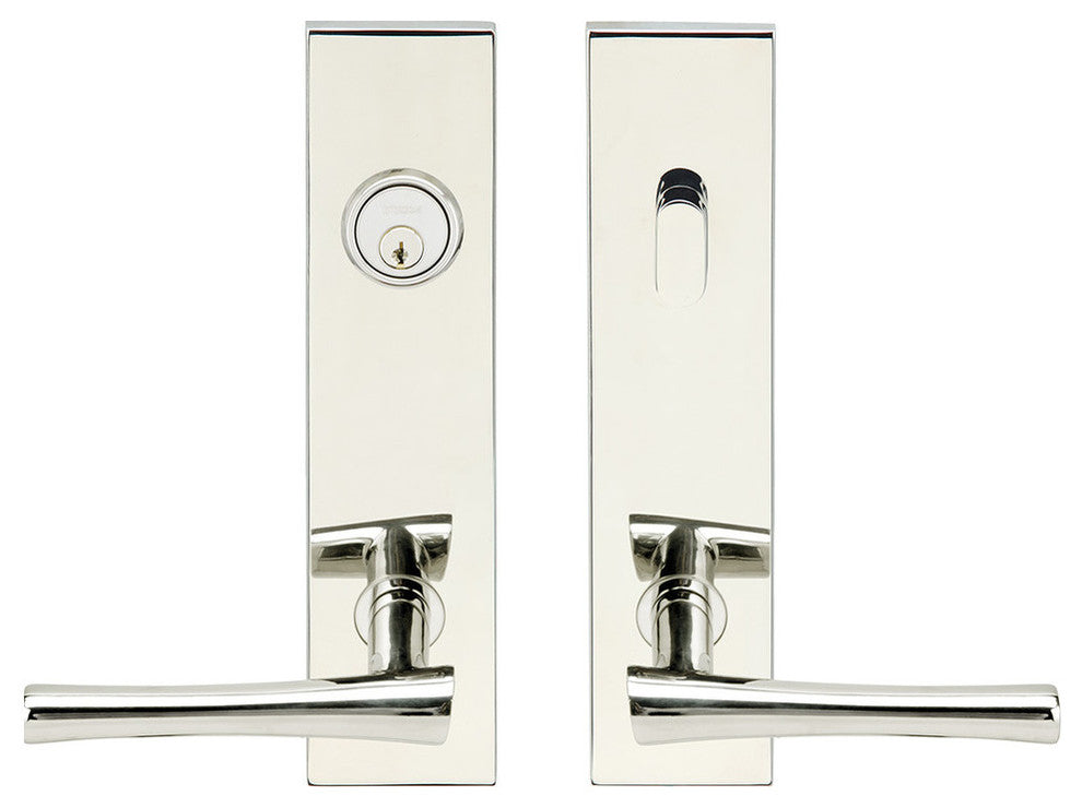 Champagne Lever, Tubular Entry, Single Cylinder, RH, Polished Stainless Steel