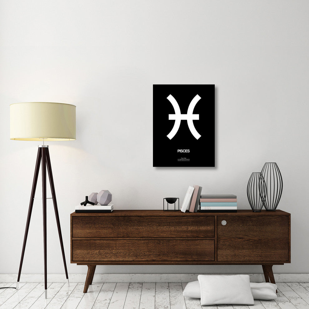 "Pisces Zodiac Sign White" Fine Art Print