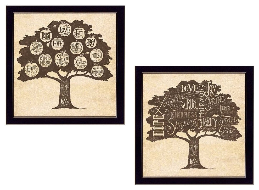 "Family Trees" Collection By Debbie Strain, Printed Wall Art, Black Frame