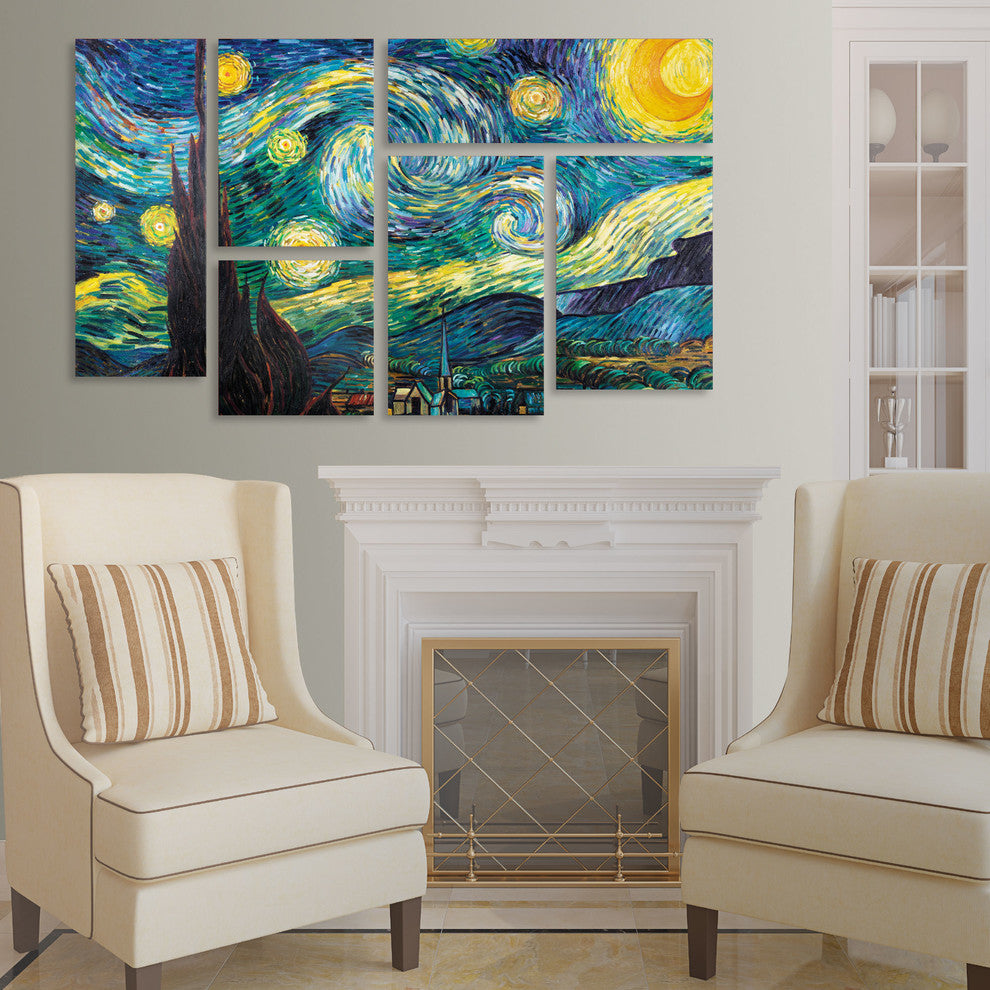 'Starry Night' Multi-Panel Canvas Art Set by Vincent van Gogh