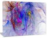 Blue Mystic Psychedelic Texture, Oversized Abstract Canvas Art Print, 60x40