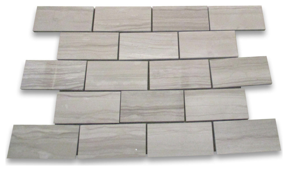 3x6 Subway Tile Athens Grey Marble Haisa Dark Bathroom Shower Polished,100sq.ft.