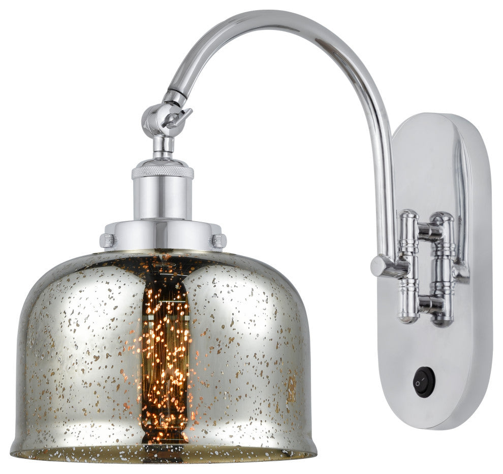 Bell Sconce, Polished Chrome, Silver Plated Mercury, Silver Plated Mercury