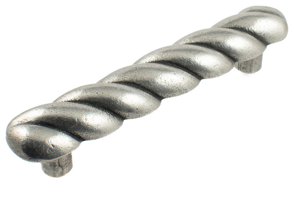Braid Pewter Cabinet Pull Hawk Hill Hardware, Polished Pewter