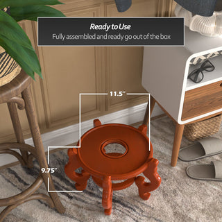 Rosewood Fishbowl Stand, Honey, Size 12.5" Base Diameter