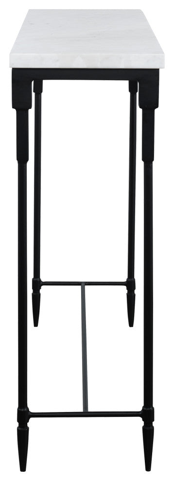 Uttermost Bourges White Marble Console Table