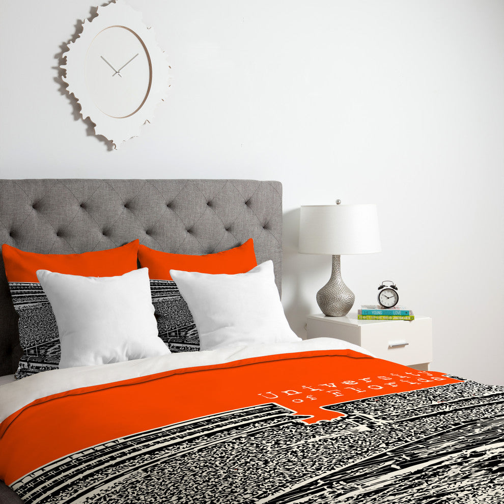 Deny Designs Bird Ave University Of Florida Orange Duvet Cover - Lightweight