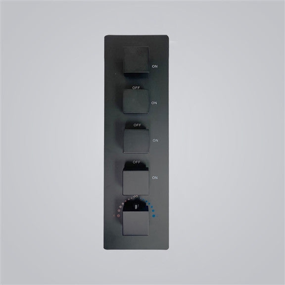 Marche 24" LED Rainfall Shower System 6 Jetted Body Sprays, and Handheld Shower