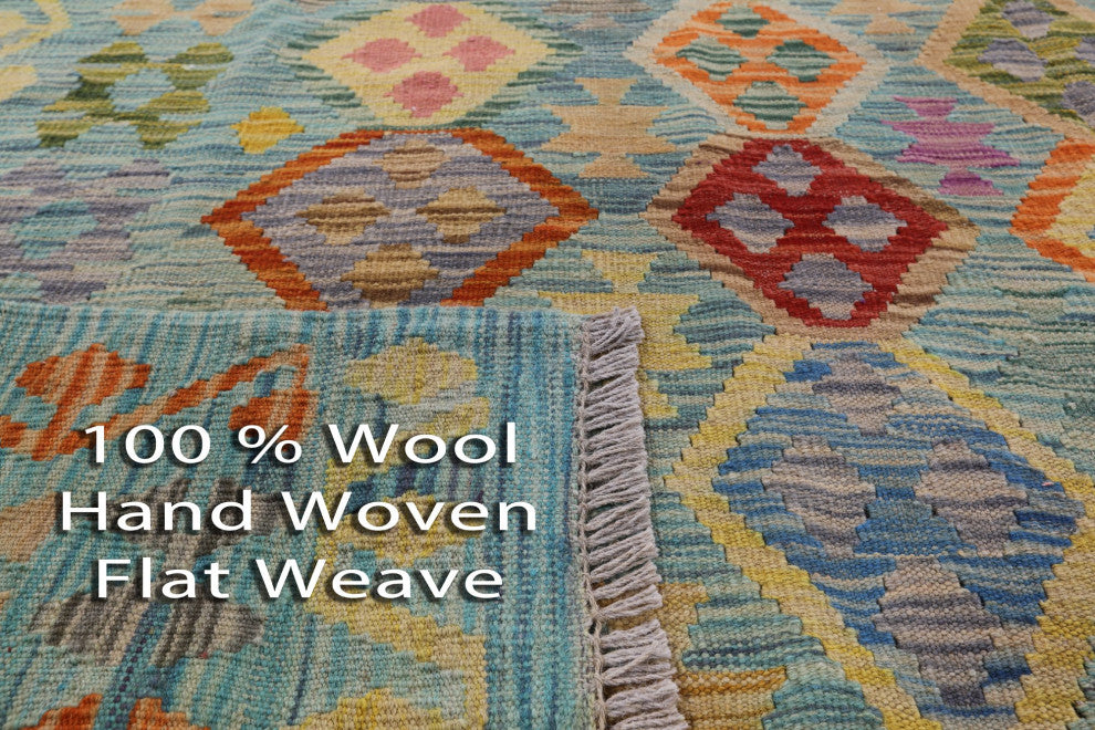 Reversible Kilim Flat Weave Rug 6' 3" X 8' 4" Q8295