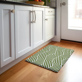 Premium Machine Washable Mayfield AMF550 Olive 1'8" x 2'6" Rug