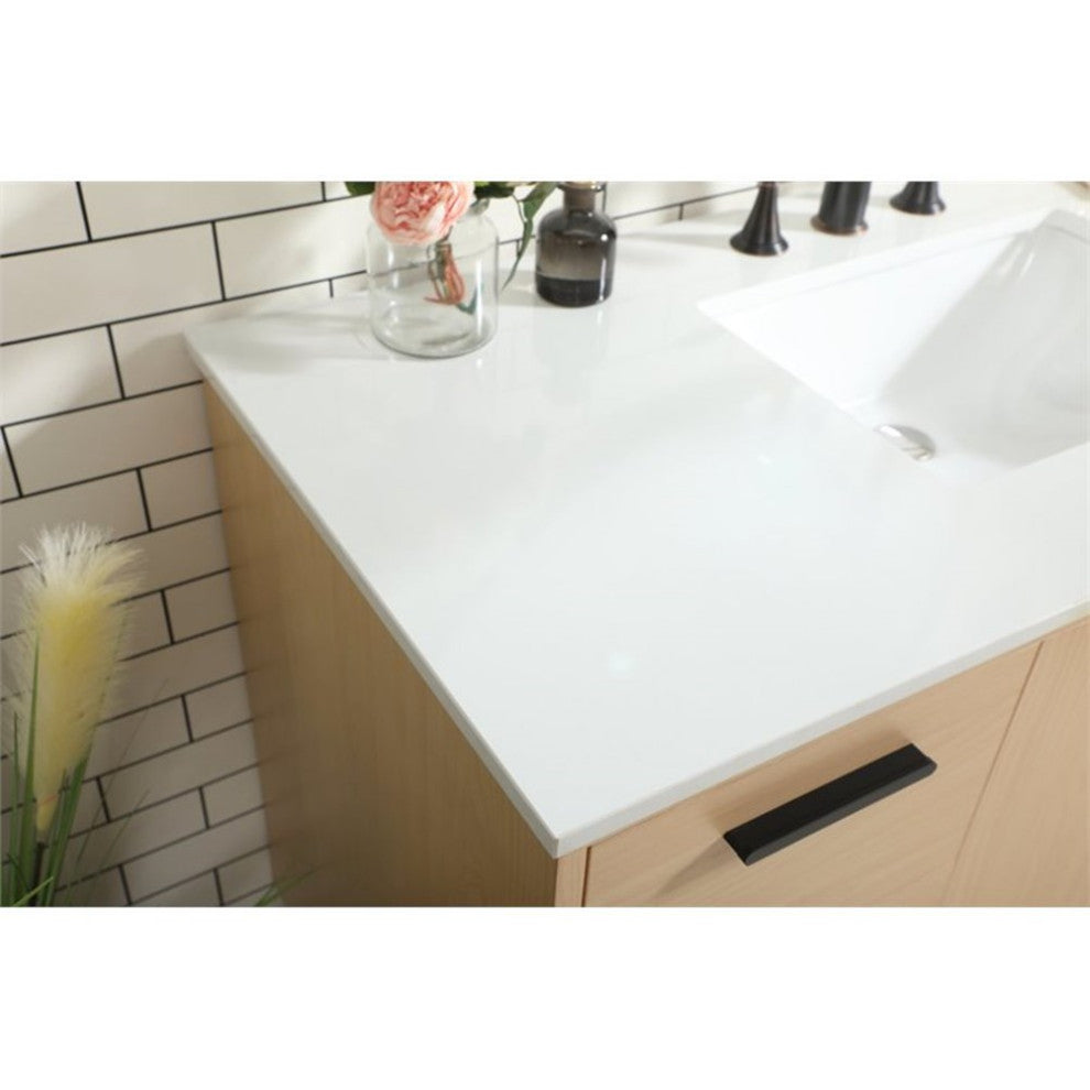 Elegant Decor Baldwin Bathroom Vanity Maple