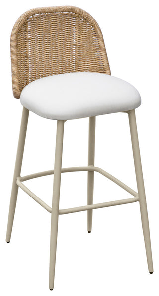 Alexa Cream Outdoor Barstool Cream