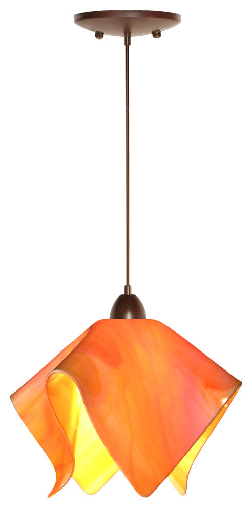 Jezebel Radiance Flame Pendant, Large, Tangerine