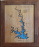 Smith Mountain Lake, Virginia-Wood Lake Map, Small Framed