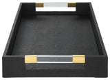 Uttermost Wessex Black Shagreen Tray