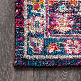 Modern Persian Boho Floral Multi/Purple 3' x 5' Area Rug