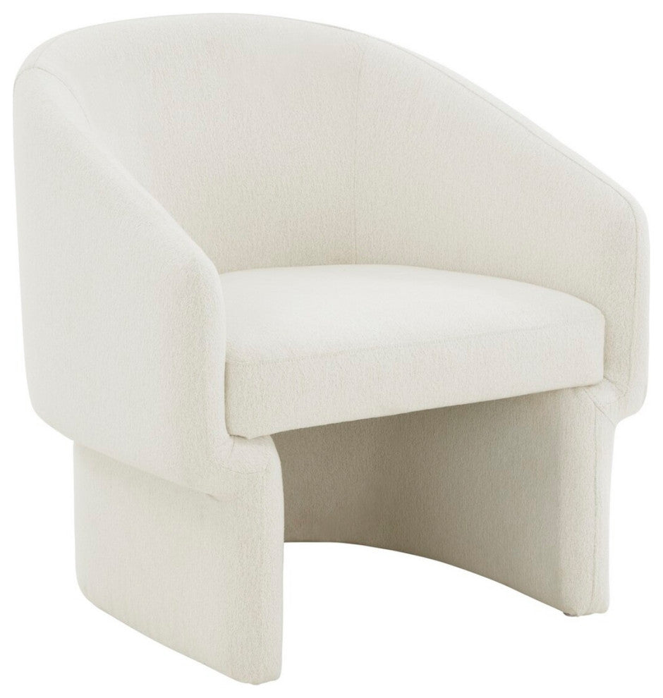 Safavieh Couture Susie Barrel Back Accent Chair, Ivory