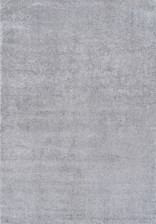 Haze Solid Low-Pile Runner Rug, Gray, 9 X 12