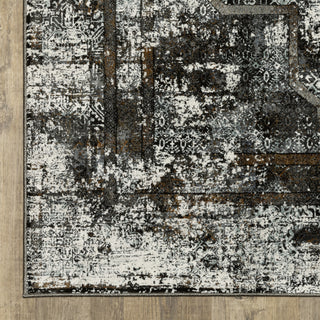Galion Oriental Distressing Charcoal/Grey Indoor Area Rug, 2'3"x7'6"