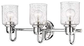 Zlite 340-3V-CH 3-Light Vanity, Clear Seeded