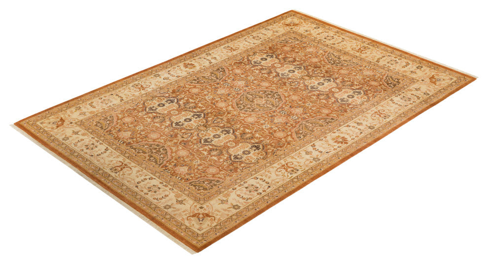 Jocelyn, One-of-a-Kind Hand-Knotted Area Rug Brown, 6'2"x9'1"