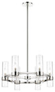 Zlite 4008-6PN 6-Light Chandelier, Clear