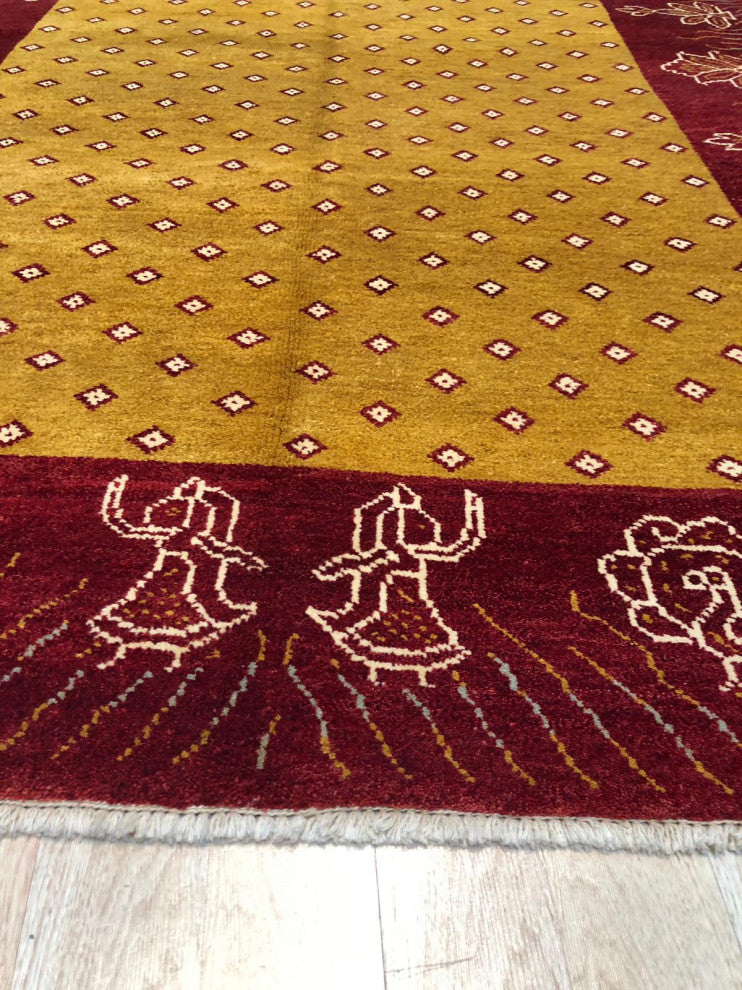 Yellow Transitional All Over Ningxia Area Rug