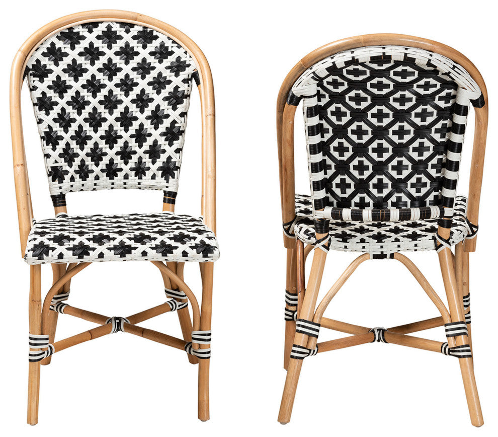 Gia Weaving Natural Rattan 2-Piece  Bistro Chair Set