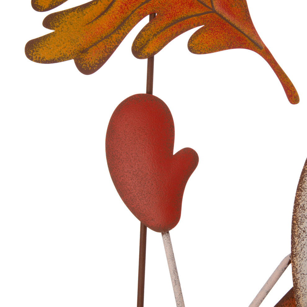 48"H Fall Metal Gnome Standing Decor