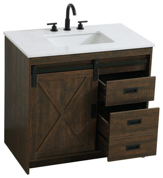 Home Living 36" Single Bathroom Vanity, Expresso