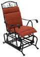 Outdoor Single Glider Chair Cushion, 1 Piece Seat and Back, Cinnamon
