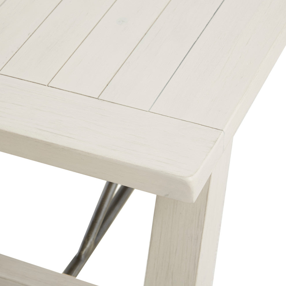 INK+IVY Sonoma Dining Bench, Natural, Reclaimed White, 4-Piece Dining Set