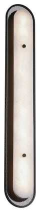 Tramore, Wall Sconce, 38", Matte Black, Alabaster