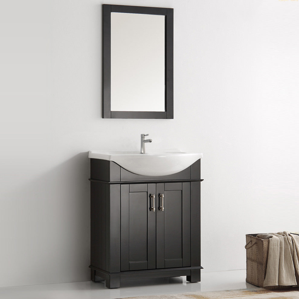 Fresca Hartford 30" Traditional Vanity, Black