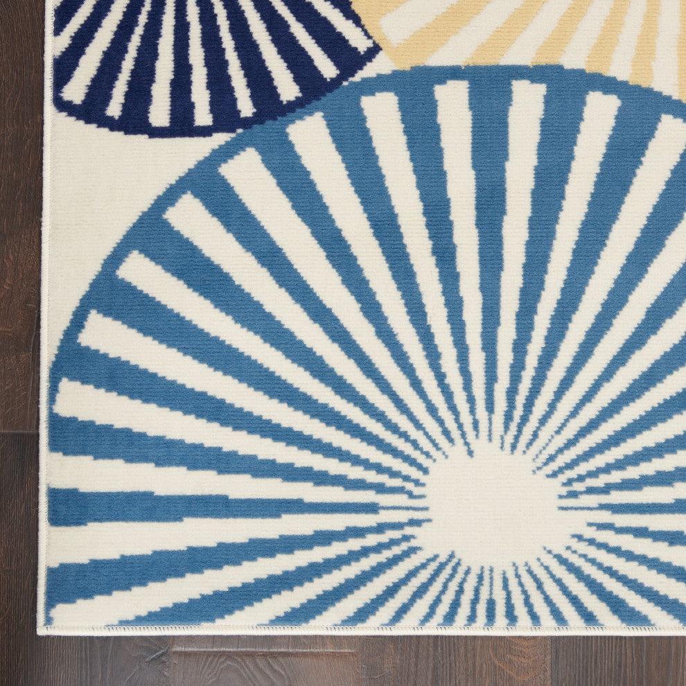 Nourison Grafix 2' x 4' White Contemporary Indoor Area Rug
