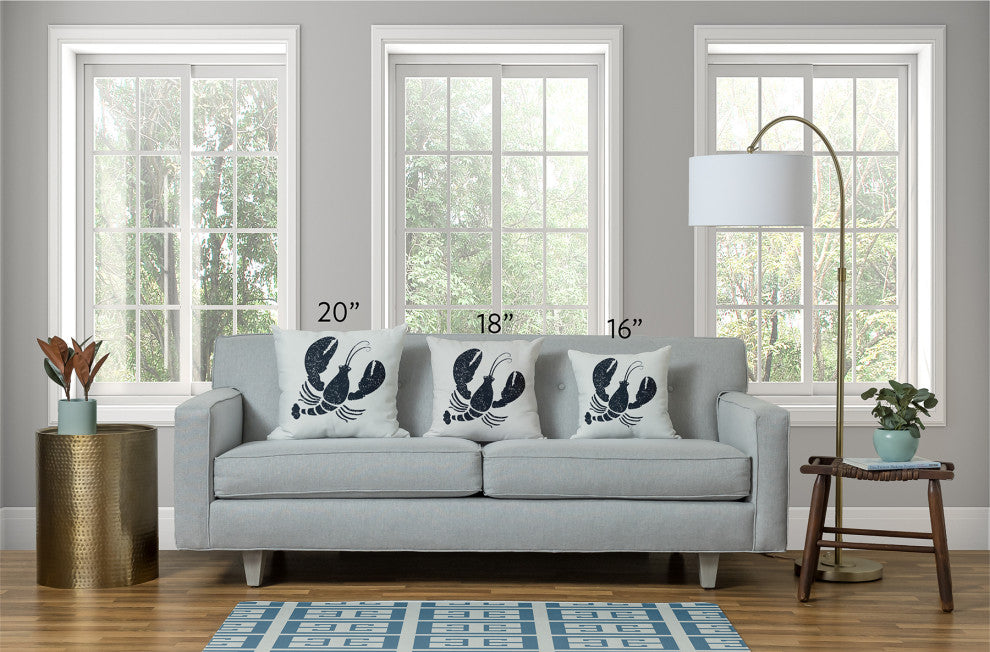 18x18" Compass Nautical Decorative Indoor Pillow, Dusty Smoke